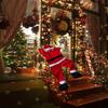 Lezoucí Santa Dekorace - Velký polyesterový Santa pro venkovní/vnitřní vánoční dekoraci. Není potřeba žádná elektřina. Ideální na Vánoce