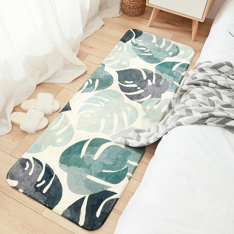 Scandinavian Ins Style Indoor Carpet Faux Cashmere Bedroom Living Room Carpet Full Laying Non-slip Sofaj Foot Mat