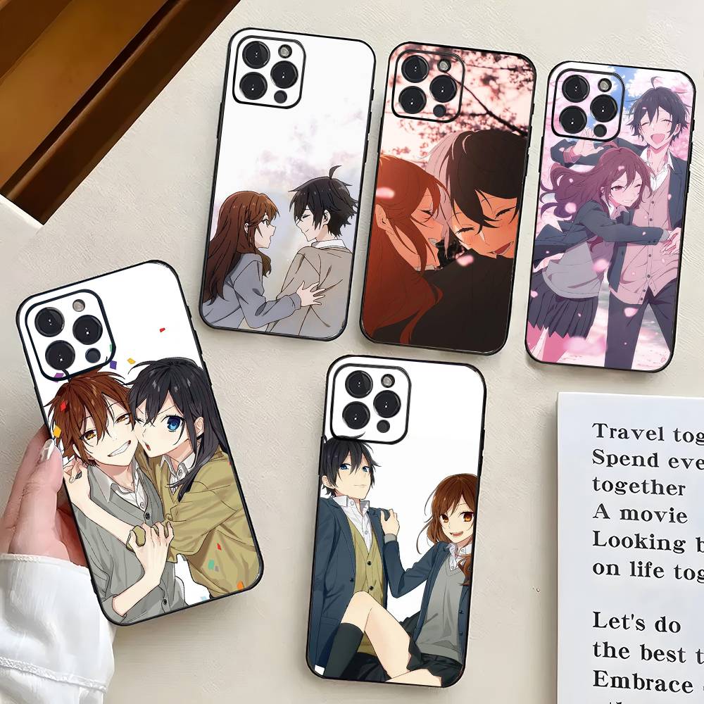 Japanese Classic Anime H-Horimiya Vintage Phone Case For IPhone 17 Air 16 15 14 13 Pro Max 11 12 Black Silicone Cover