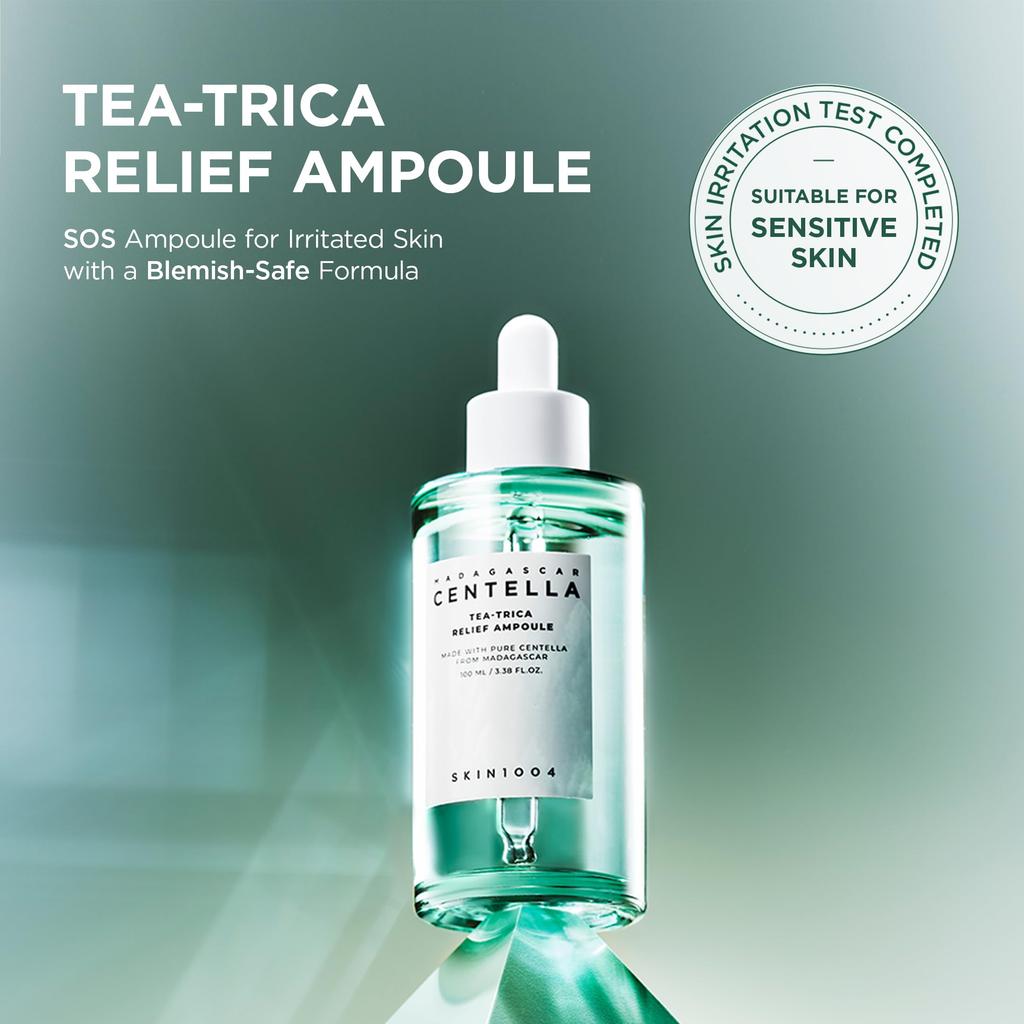 SKIN1004 Tea-Trica Relief Ampoule 100ml / Tea Tree + Cica Soothing Serum