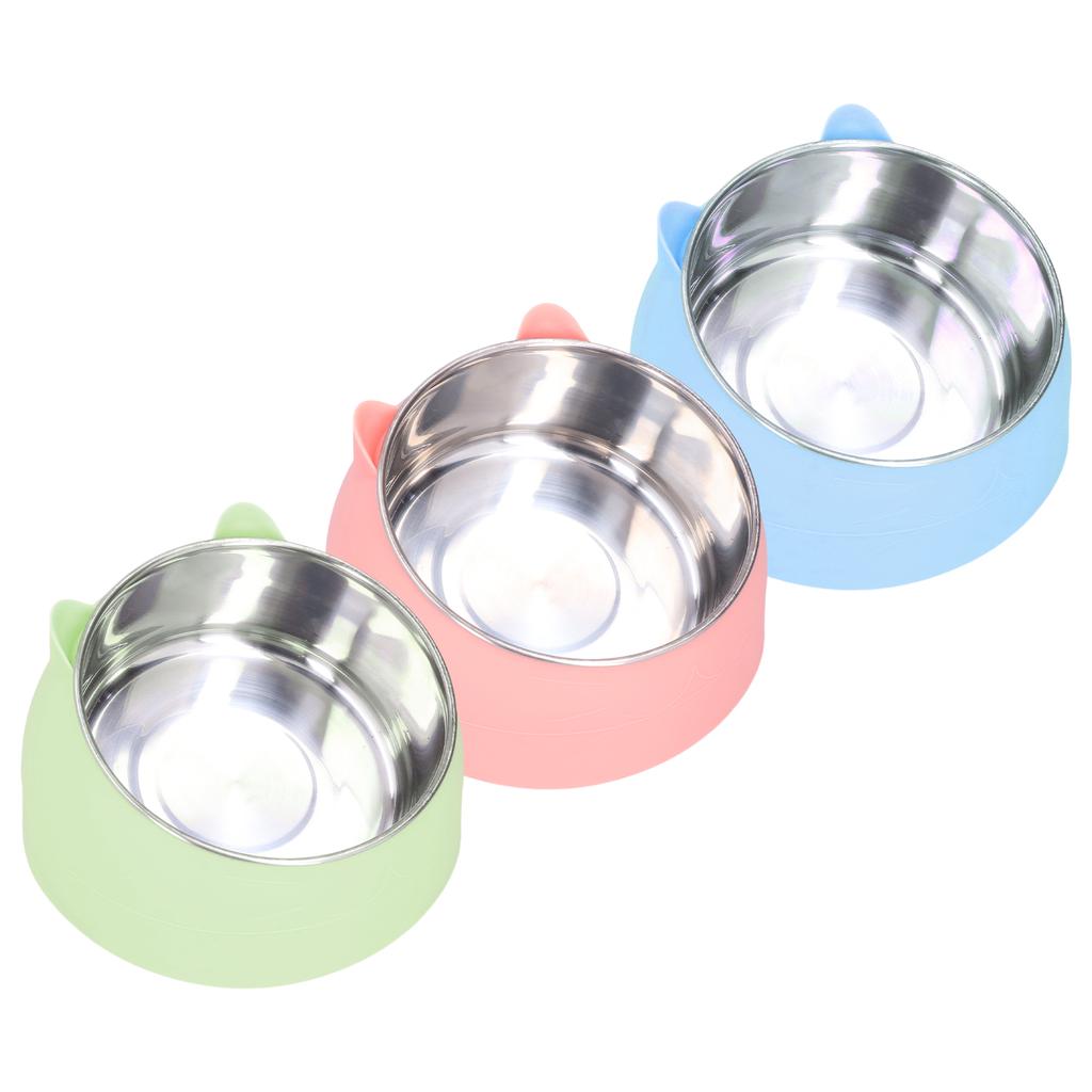 Cat Basin Pet Heating Bowl Nordic Stainless Steel To Cervical Spine Constant Temperature Cat Food Bowl Pet Heating Bowl