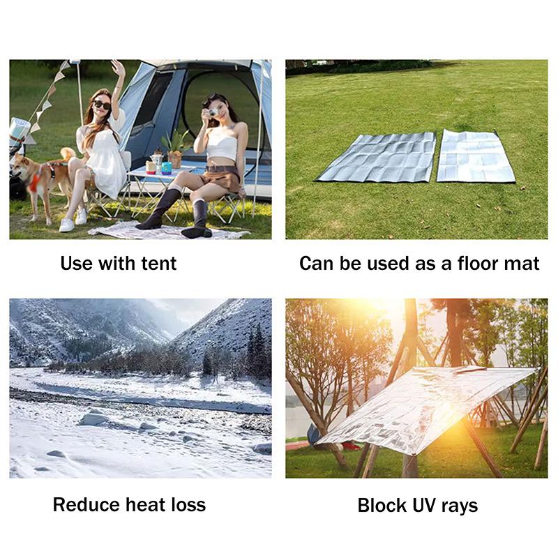 1 Stück Outdoor Multifunktions-Notfalldecke Pe Survival Camping Isoliert Notfallgebrauch Tragbar Kompakt Faltbar Decke