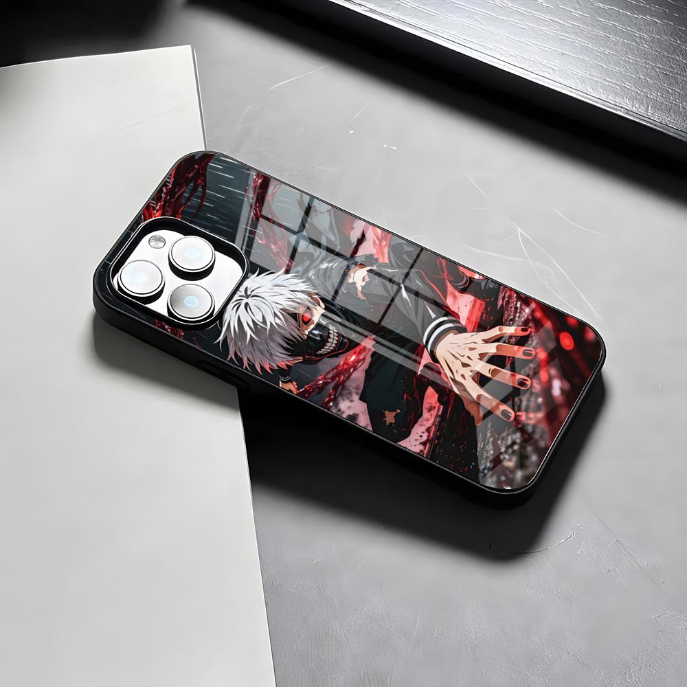 Anime T-Tokyo Ghoul Phone Case For IPhone 17 Pro Max 15 Pro 16 14 Plus 12 13 Mini 11 Pro Shockproof Glass Cover