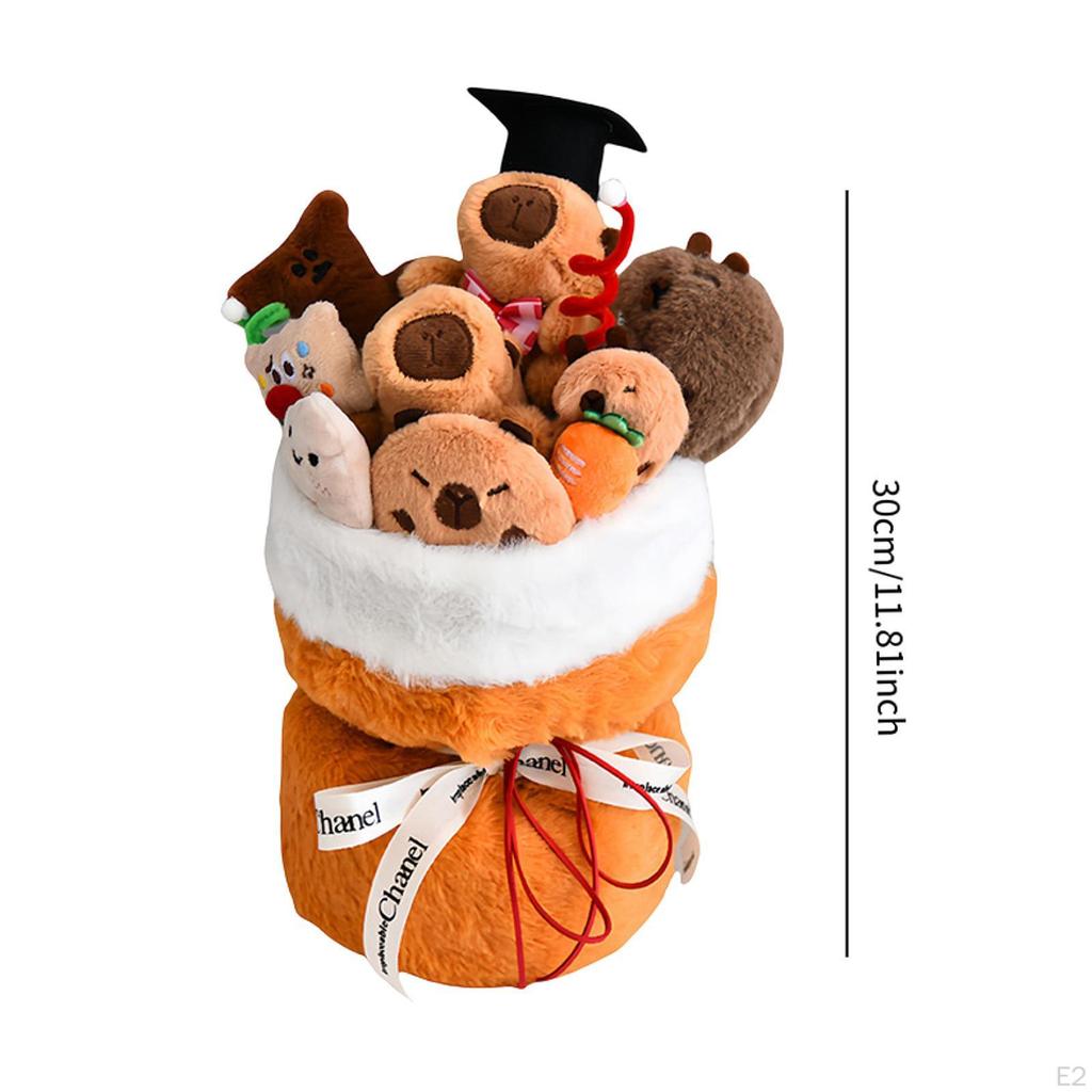 Capybara Plush Floral Arrangement Doll Gift for Celebrations And Events