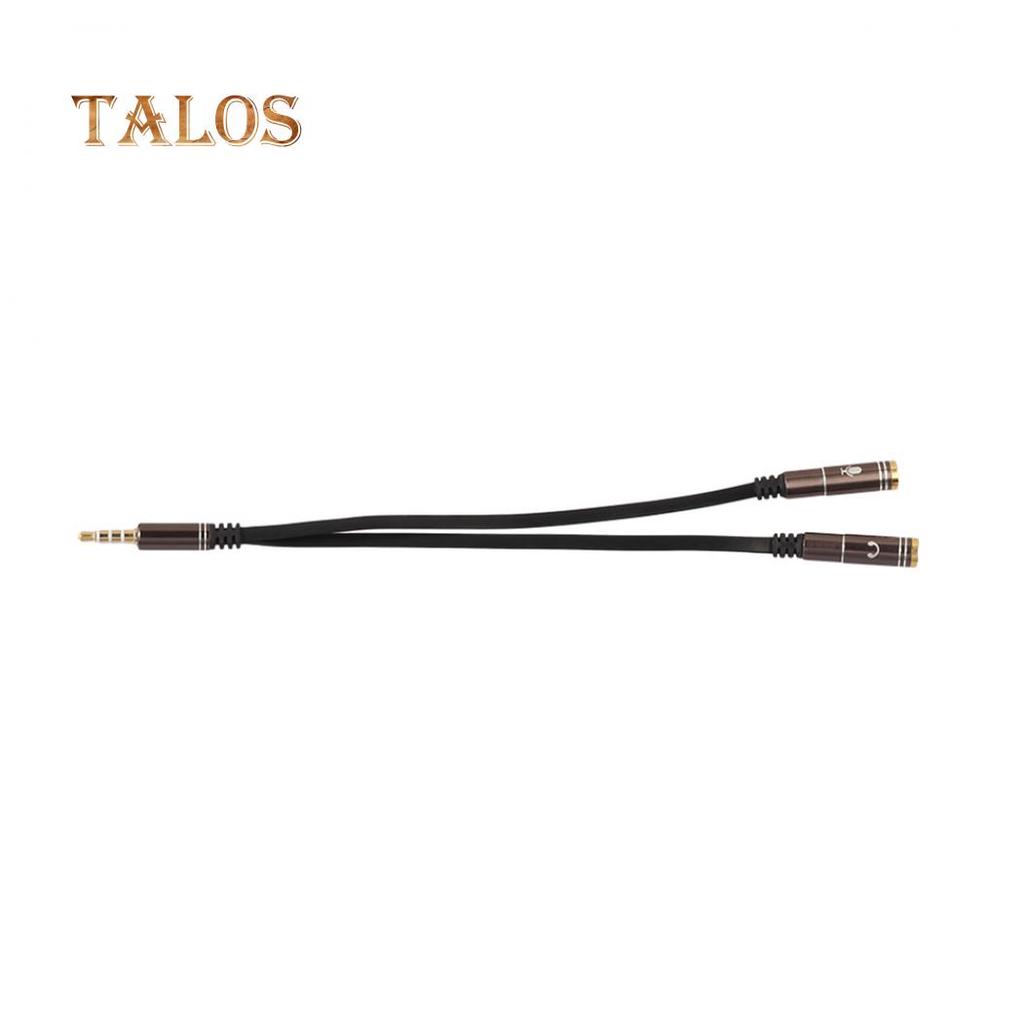 Adaptér pro audio kabel TRRS pro sluchátka, 3,5mm jack, 4pólový samec na duální samice