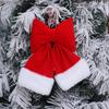 Christmas Decorations, Red Velvet Bow, Christmas Decoration Pendants, Storefront Mall Decorations