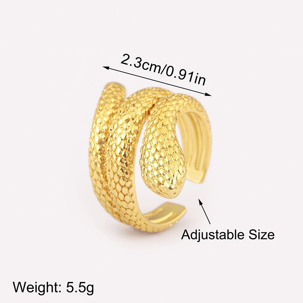Nidin New Fashion Copper Multilayer Open Rings Adjustable For Women Punk Rock Style Finger Jewelry Accessories Creative Gifts