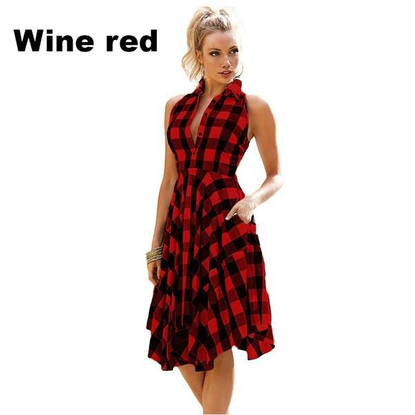 Nivalkid Women Vintage Printed Sleeveless Strappy Dress Backless Fashion Party Sleeveless Knee-Length Dress Nivalkid Women Vintage Printed Sleeveless Strappy Dress Backless Fashion Party Sleeveless Knee-Length Dress