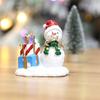 Colorful Snowman Figurine Resin Decoration for Holiday Decors Christmas Snowman Display for Mantles Window Sill