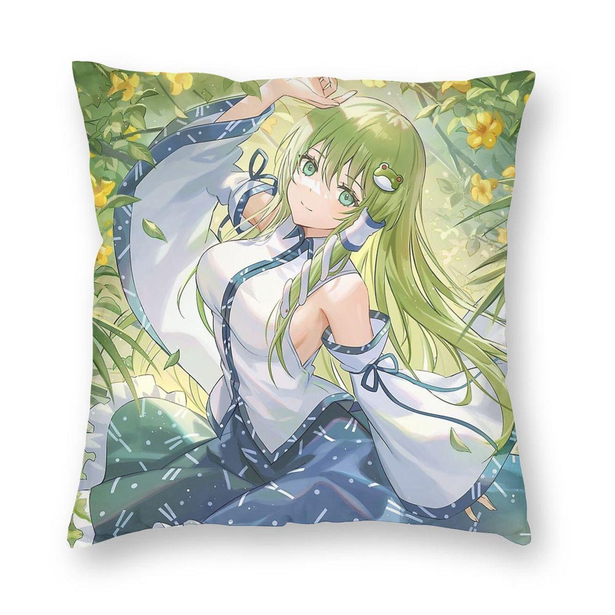 Touhou Project Санаэ Котия Квадратная Наволочка Полиэстер Лен Бархат Печатный Молния Декор Подушка для Комнаты Чехол 30cmx30cm