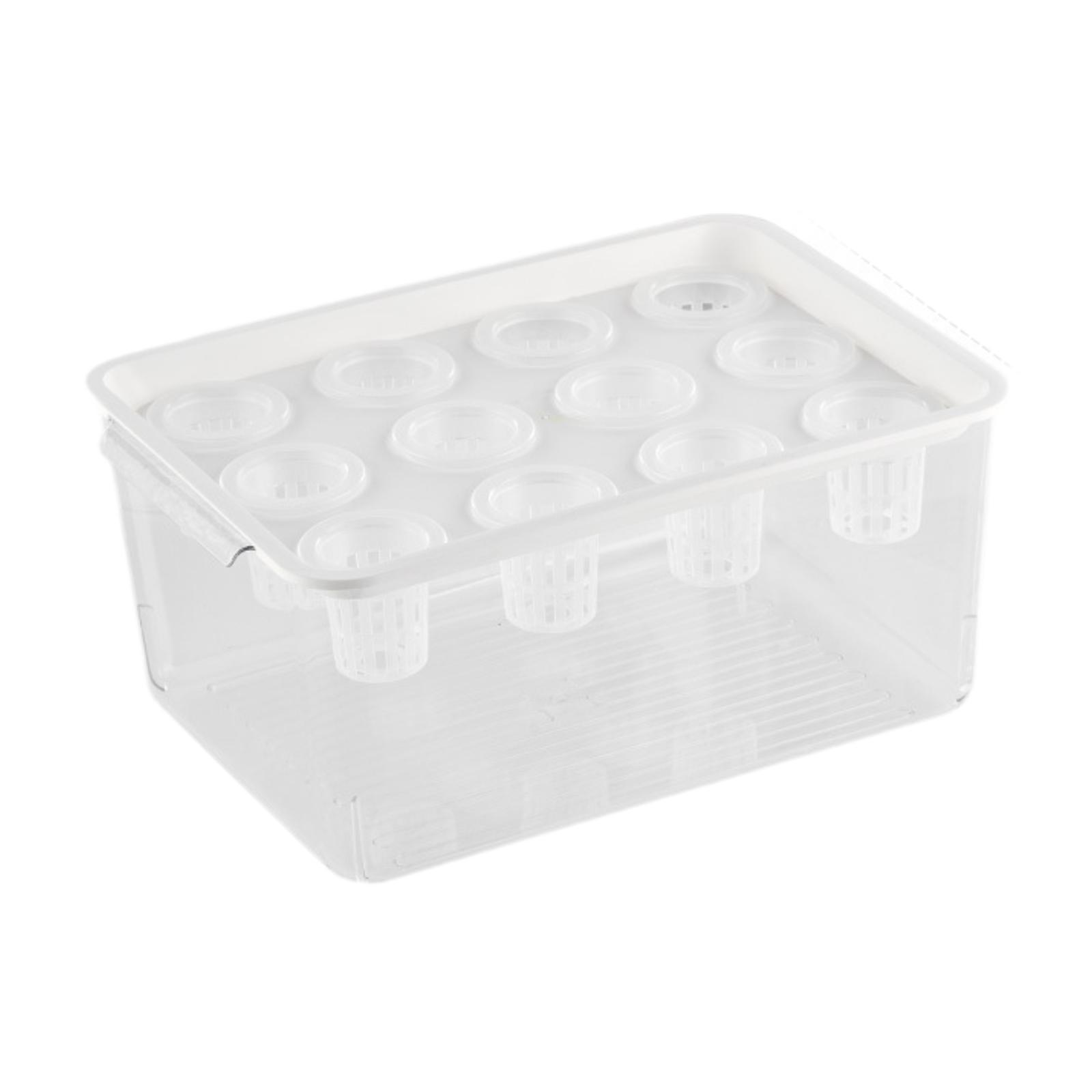 Hydroponics Grower Box 12 Holes Sturdy Practical Hydroponic System Planter Flower Arrangement Vase Box for Cultivating Planting