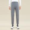 Anta Running Series Solid Color Mid Waist Straight Leg Fleece Sports Pants Men Pants Gray 952345501-2