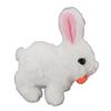 Realistic Bunny Toy Plush Interactive Easter Electronic Hopping Bunny Toy with Sound Wiggle Ears for Birthday Gift White