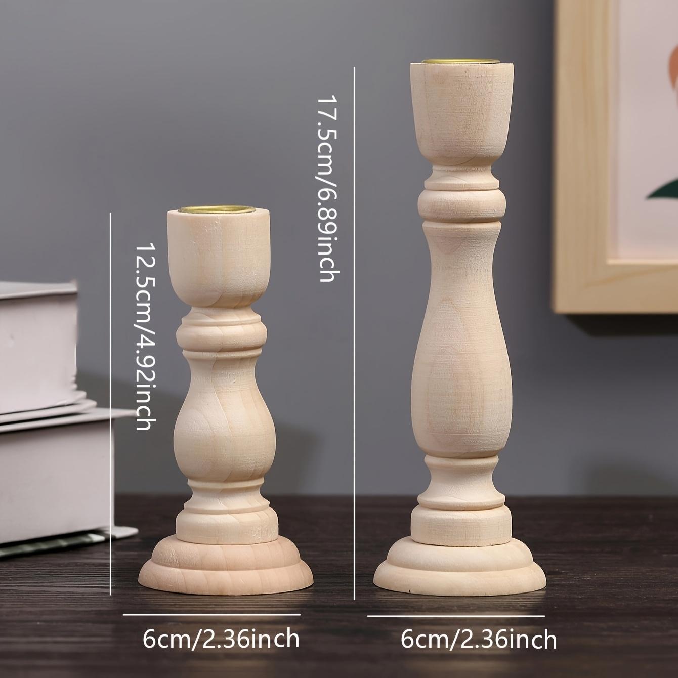 

Retro Wooden Table Atmosphere Candle Holder, Anniversary Birthday Dating Atmosphere Decor, Table Living Room Table Decor 12.5x6cm