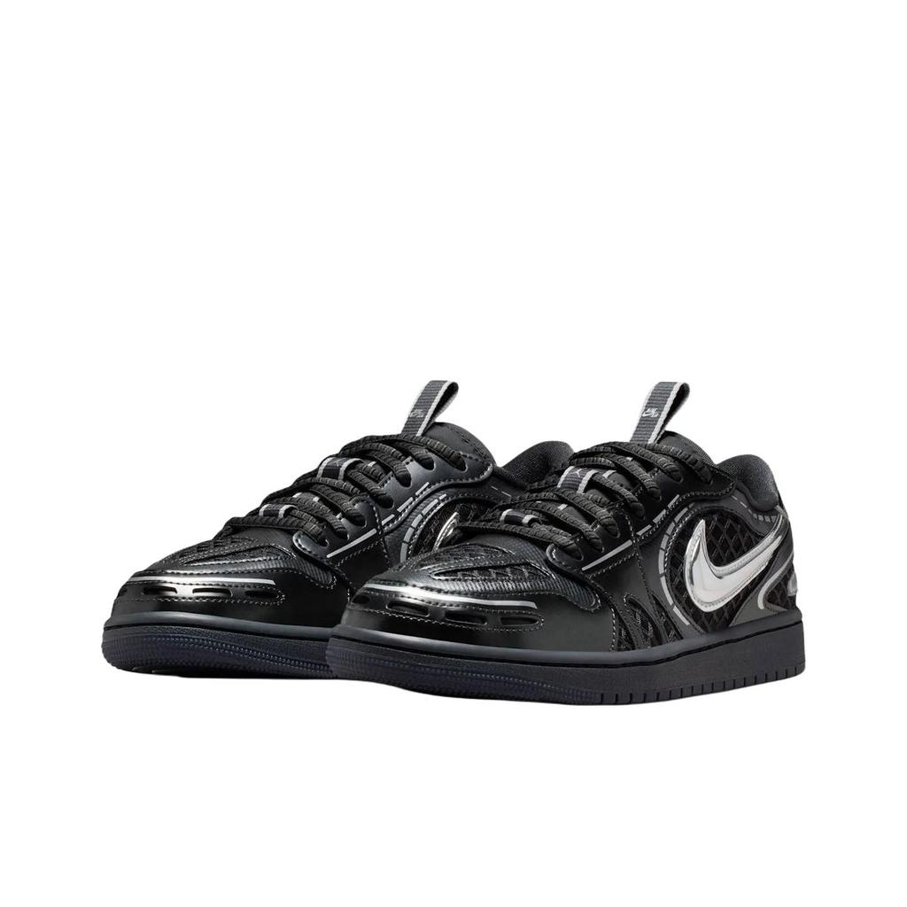 Air Jordan 1 Low Method of Make  Black/White/Anthracite/Metallic Silver Women Sneakers HQ2186001