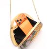 Ladies' High-end New Women's Bag Embroidered Sequin Shell Bag Handbag PVC Hard Shell Clip Bag Vacation Style Dinner Bag