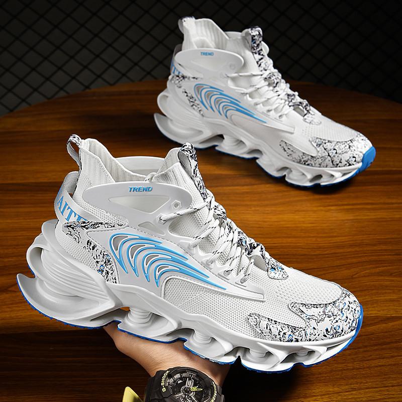 

МОДНЕ ВЗУТТЯ Чоловічі дихаючі спортивні кросівки Спортивне взуття для бігу Відкритий жіночий теніс Тренажер для тренажерного залу 45 білий