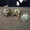 Tiger Incense Burner Metal Small Incense Burner Ornaments With Handle Yoga Meditation Home Decoration Ancient Style