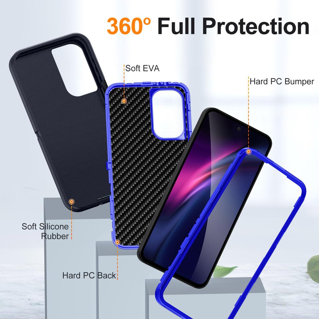 For Samsung Galaxy A36 5G Case PC + Silicone + EVA 3 in 1 Shockproof Phone Cover