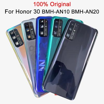 Battery Cover For Honor 30 Back Glass Panel Rear Door Housing  BMH-AN10, BMH-AN20 Battery Cover With Camera Lens