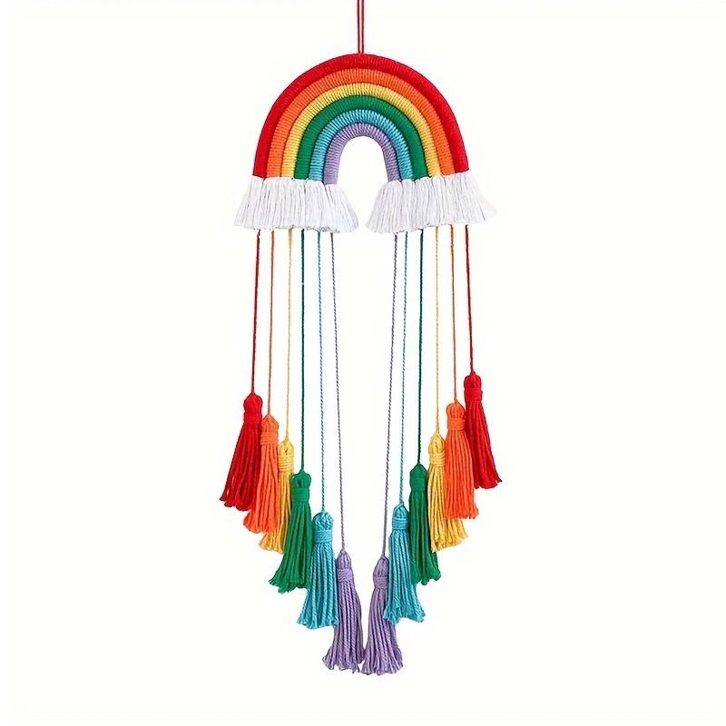 Bohemian Style Rainbow Wall Hanging, Rainbow Fabric Decoration For Home, Room, Classroom, Dorm Or Party, Bohemian Style