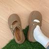 Retro French Versatile Thick-soled Shallow-mouth Single Shoes for Women's 2025 New Spring and Autumn with Skirts, Round Head Heightening Mary Jane