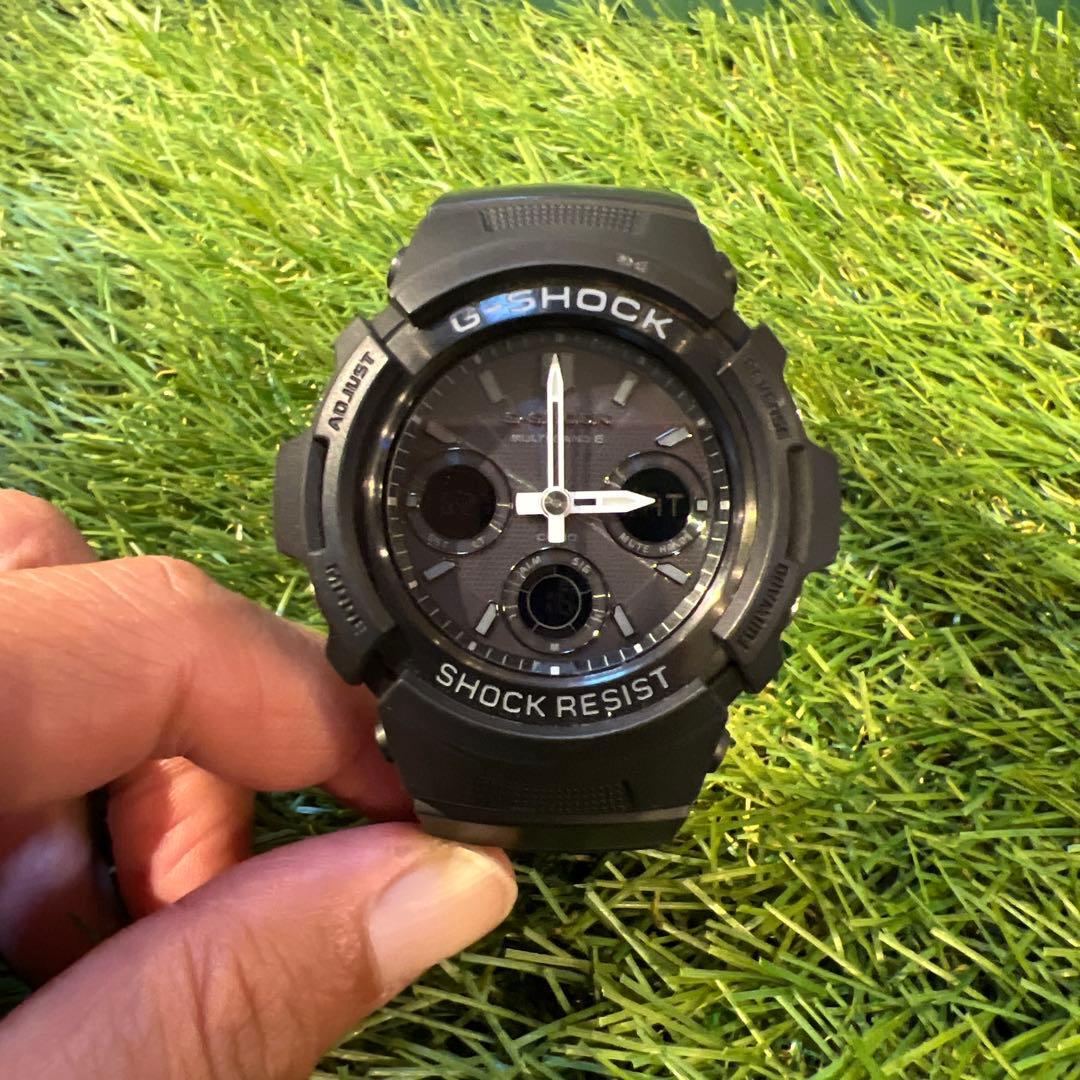 Used CASIO G-SHOCK AWG-M100B Radio Solar Black