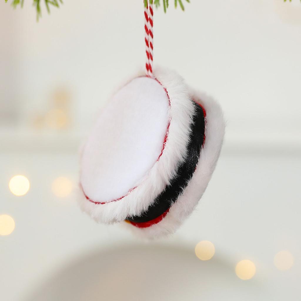 Christmas Small Drum Decoration Pendant DIY Christmas Decorations Fabric Foam Drum Pendant