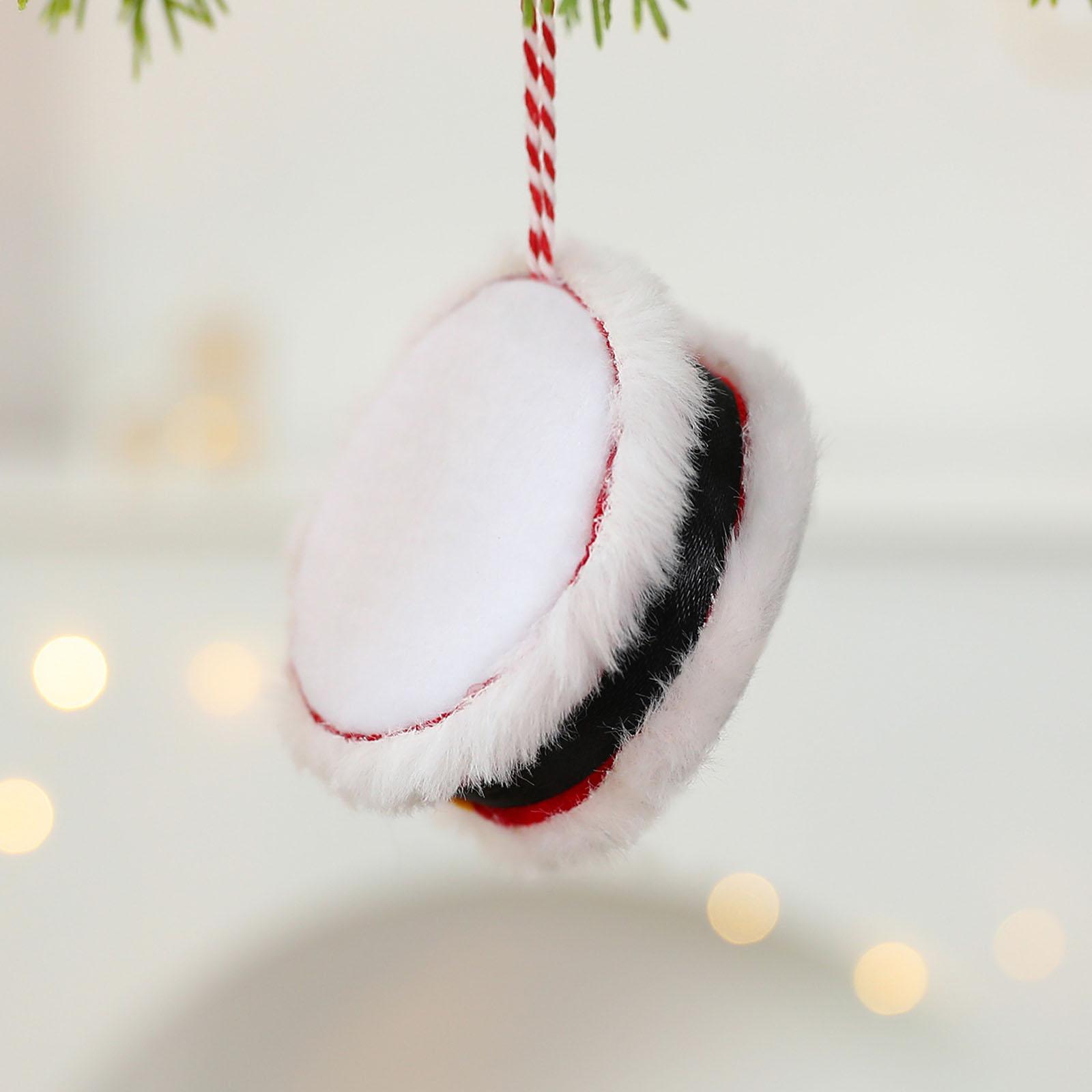 

Christmas Small Drum Decoration Pendant DIY Christmas Decorations Fabric Foam Drum Pendant One Size