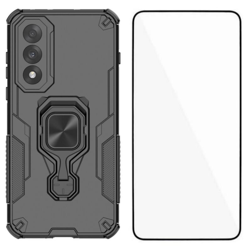 For OnePlus Ace 5 Ultra 5G/OnePlus Nord 5 5G Phone Case WANLONFENG PC TPU Back Cover Kickstand with Tempered Glass