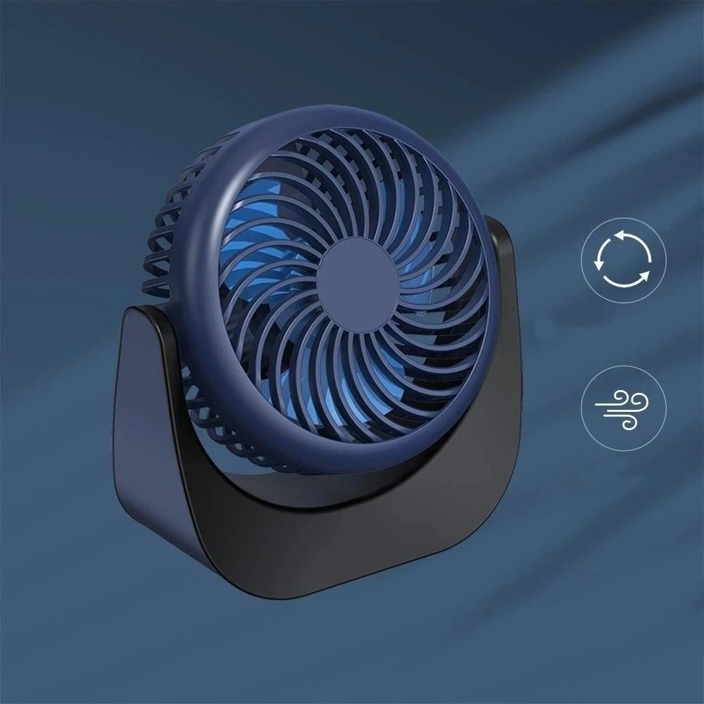 3 Gear Wind Mini Portable Desk Fan Energy-Saving USB Rechargeable Fan  Home/Office
