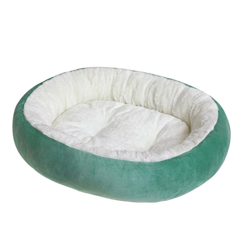 Winter Round Plush Thickened Dog Bed - Deep Sleep Warm Mat for Large Dogs