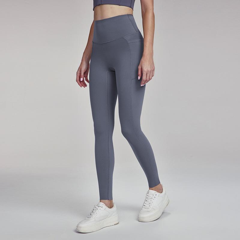 7A antibakterielle Yogahose, Damenfüße können beliebig gekürzt werden, hoch taillierte, rutschfeste Fitnesshose, Pfirsich-Hüft-Schweißhose, hautfreundlich und nackt