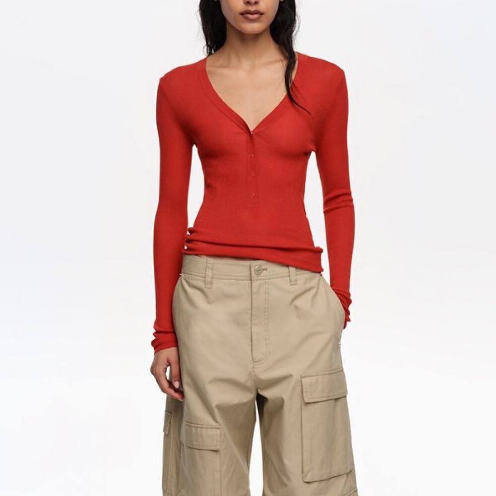 

Bimba Y Lola Fitted Lip Sweater Red B265awk003rdb Red/M