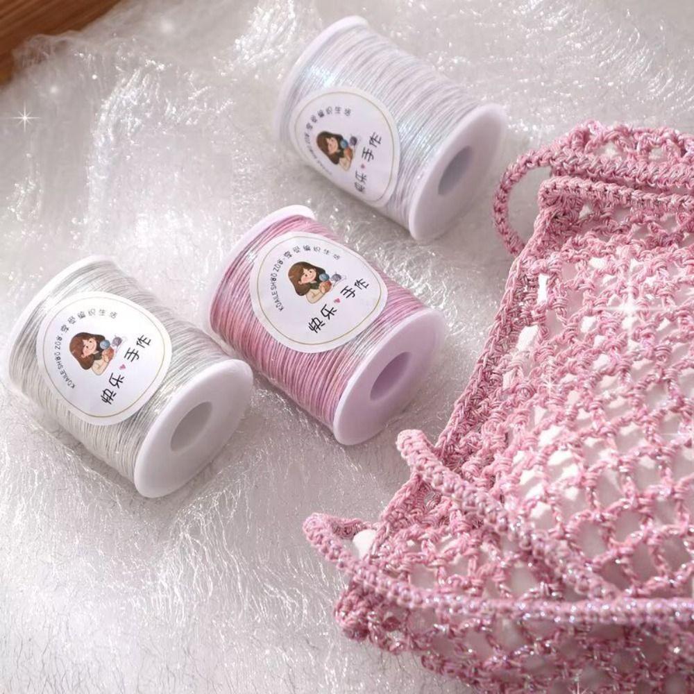 Premium Quality 150m Sparkling Yarn Shiny Weaving Glitter Yarn Eco-Friendly 1mm Thickness Crochet Yarn DIY