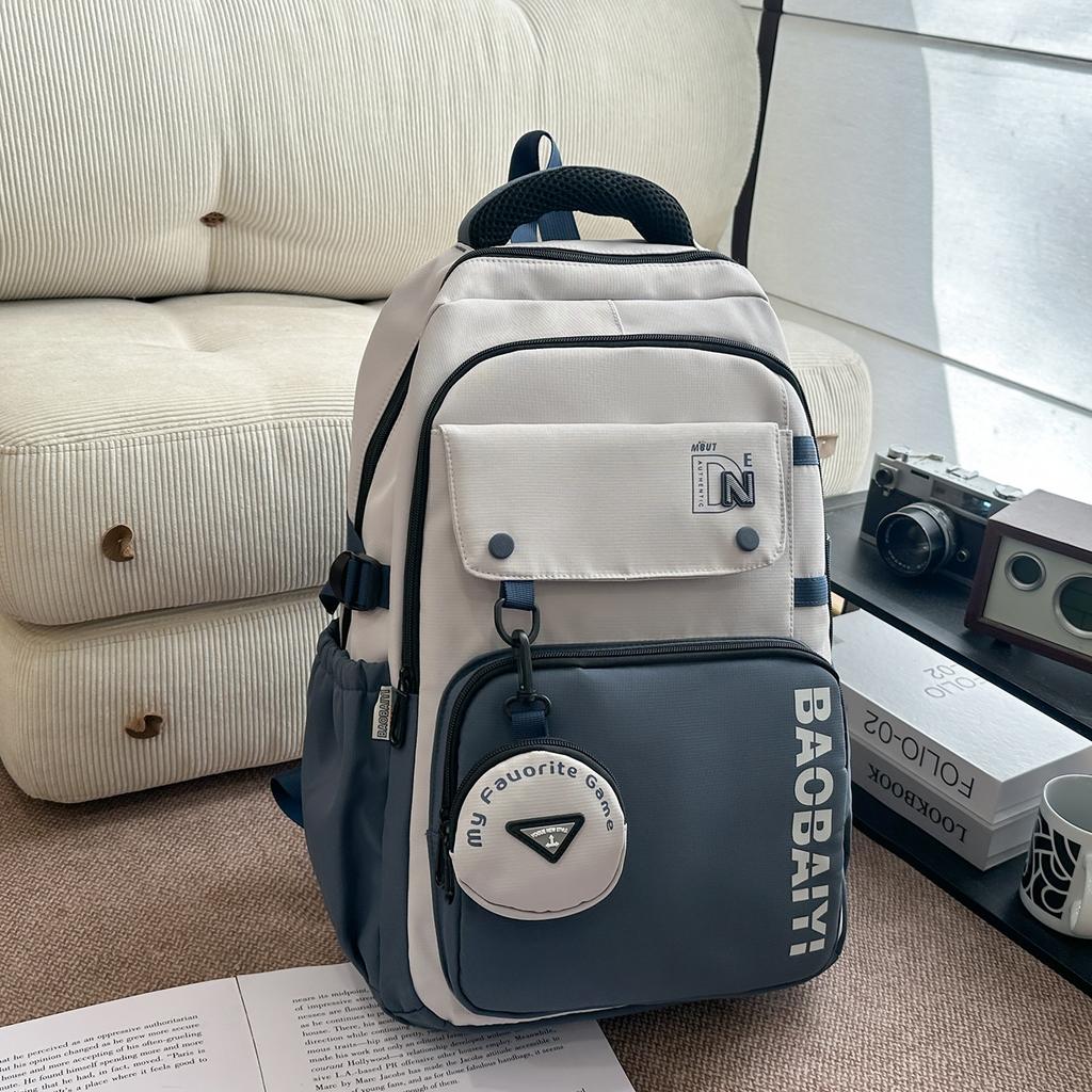 Schoolbag Unisex Casual Large Capacity Backpack Business Computer Bag Travel Bag College Student High School Student School Bag Lightweight