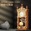 Non-Toxic 751Pcs Classic Retro Series Swing Clock Building Blocks With Pendulum Construction Brick Set Gift For Kids Adult