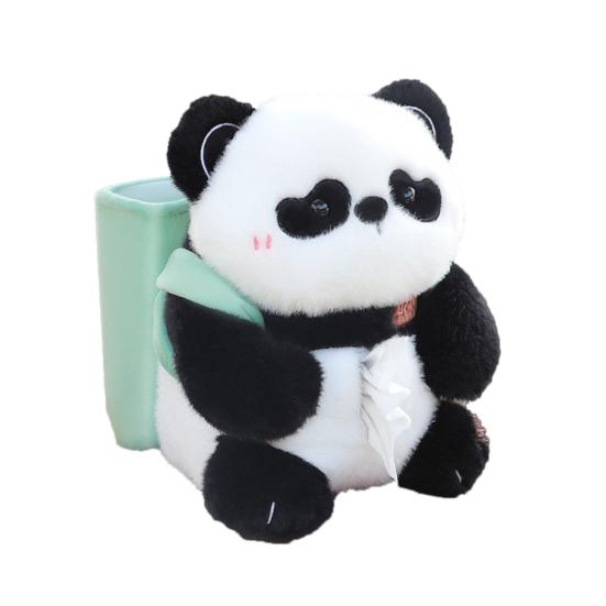 Słodki miś, pudełko na chusteczki i kosz na śmieci 2 w 1, pluszowy, wielofunkcyjny organizer, uniwersalny wystrój wnętrza samochodu, do SUV-a, ciężarówki i furgonetki