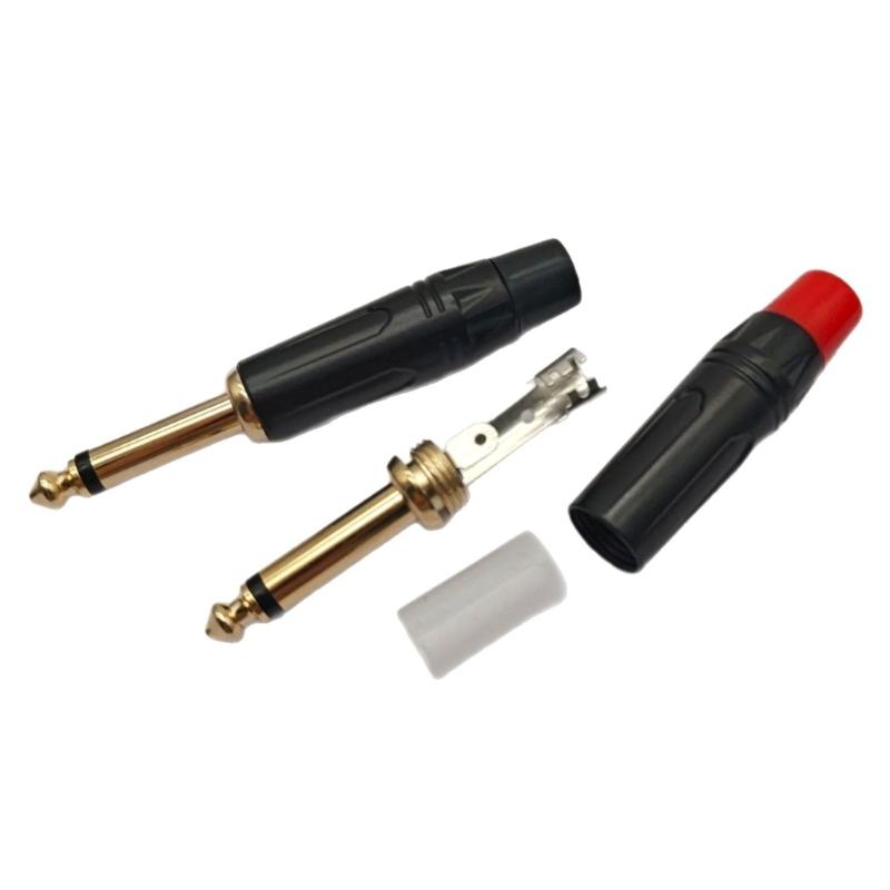 2/4/6Pcs Musical Sound 6.35mm 1/4inch Solder Type Mono Stereo Adapter Connector for Speaker/Guitar/Microphones Cable
