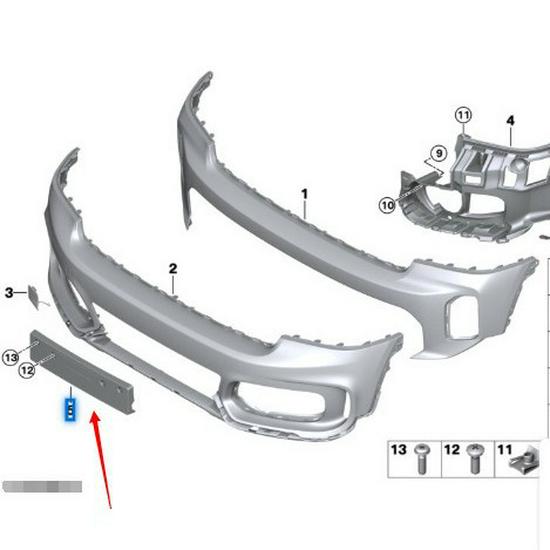 BMW MINI Countryman F60 LCI Front License Plate Holder 51119479308