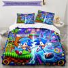 3pcs Duvet Cover Set (1*Duvet Cover + 2*Pillowcase, Without Core), Sonic Print Soft All‑Season Bedding Set, Home Bedroom Decor Gift