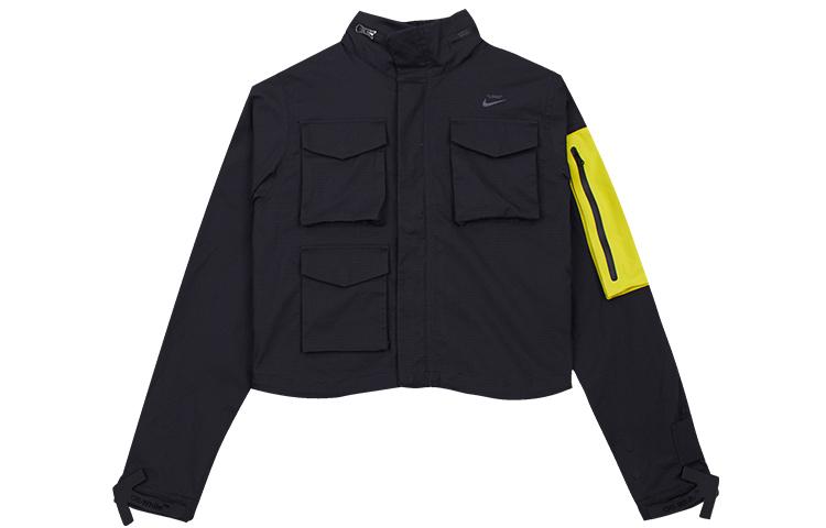 

Nike Women s X Off White Running Jacket Black/Yellow BV8041-010 S
