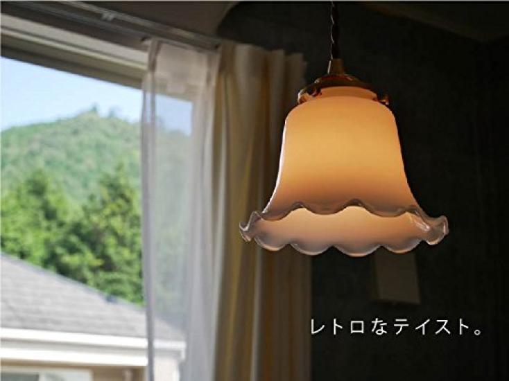 Glass Pendant Light with Flower LED Bulb, PG-14E26 [Kobe Mother's Lamp]