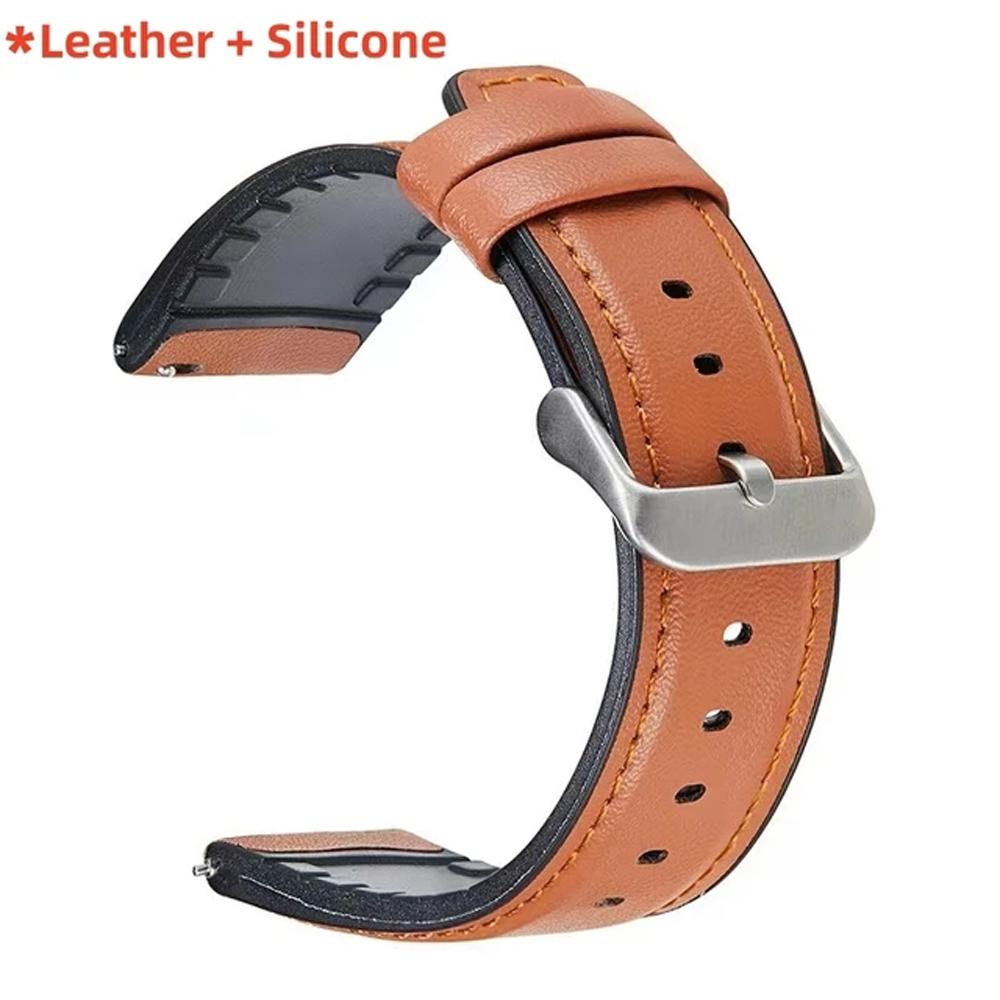 22mm Leather Silicone Strap for Huawei Watch GT6 6Pro GT5 GT4 46mm/Ultimate Replace Bracelet for Xiaomi Watch color 2/S4 S1 Band