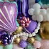 65PCS Underwater World Theme Mermaid Shell Purple Digital Aluminum Film Balloon Children's Birthday Baby Shower Decoration Ballo