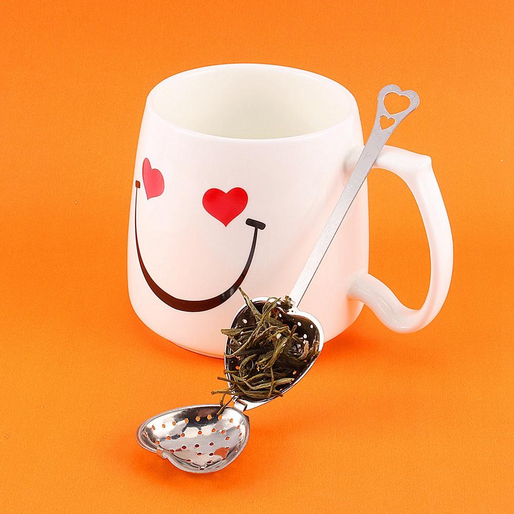 Stainless Steel Tea Infuser, Heart Shape Tea Strainer with Handle for Loose Leaf Reusable Tea Diffuser for Home Holiday Party