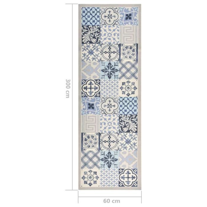 VidaXL Tapis de cuisine lavable Mosaïque 60x300 cm