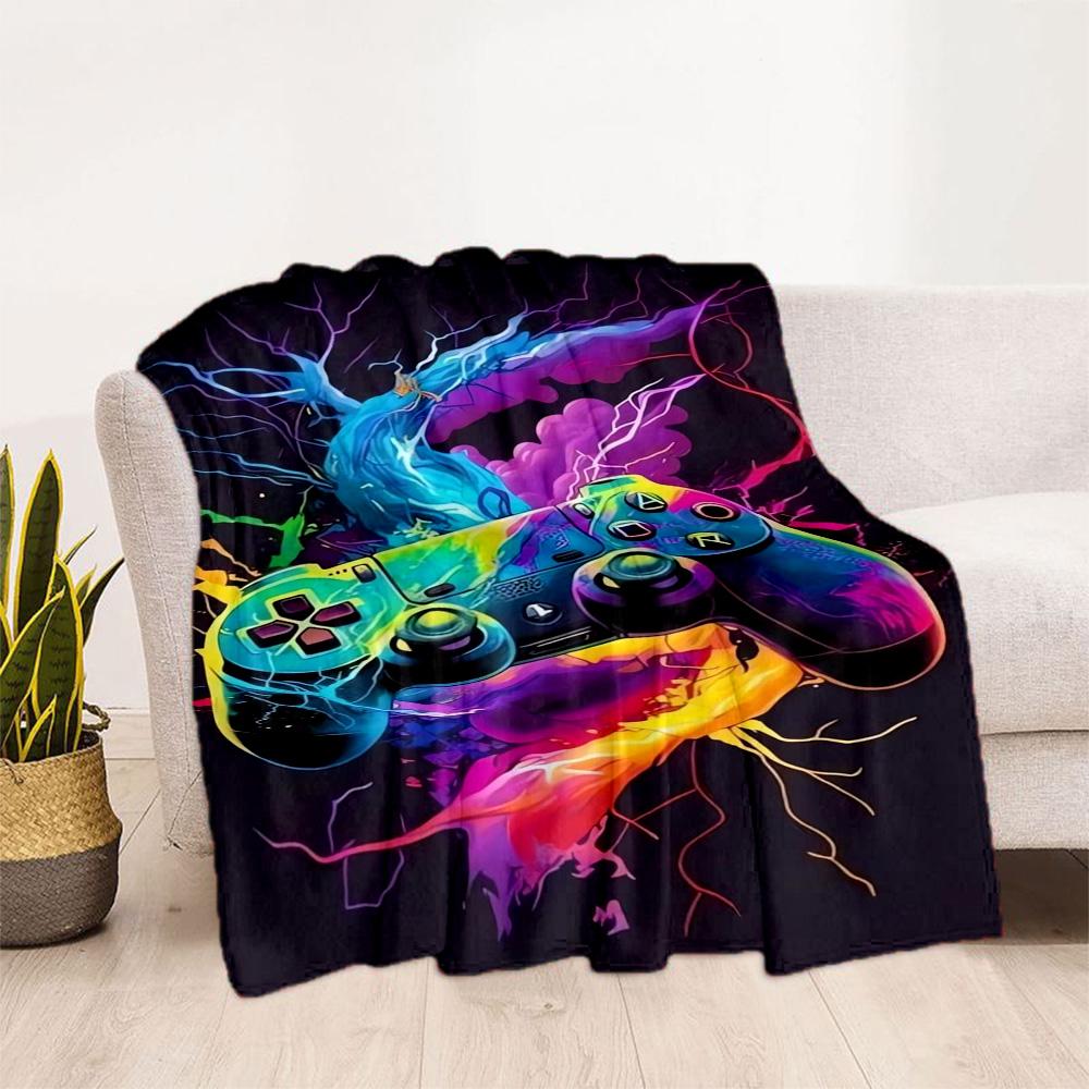1pc Game Controller Blanket Comfortable Soft Lightweight Multi Seasonal Use for Travel Camping Picnics Sofa Office Bed Living Room Gift for Friends