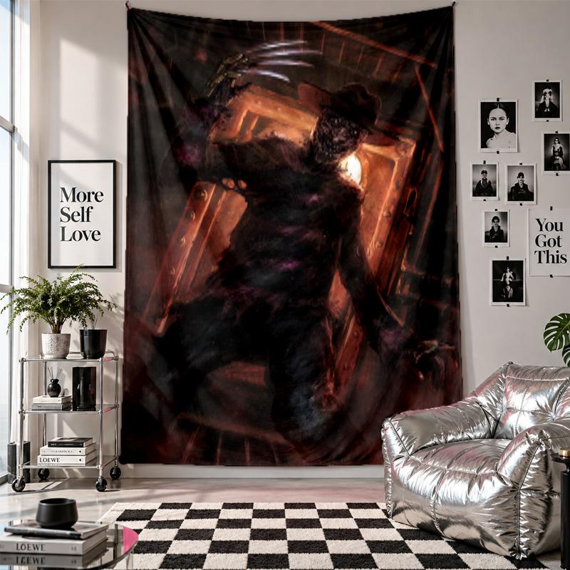 Wall TapestryA Nightmare On Elm Street Freddy Krueger Art Hanging Cloth Decorative Background Cover for Room Decoration