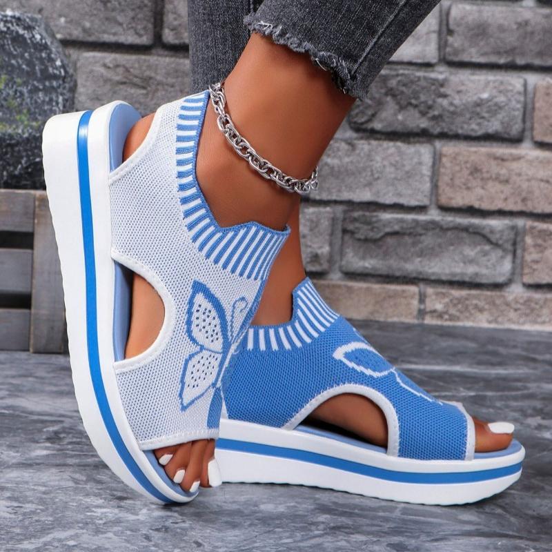 Fashion Women Shoes 2025Summer New Lightweight Breathable Women's Sandals Mesh Single Shoes Fashion Butterfly Sandals Sandalias De Mujer